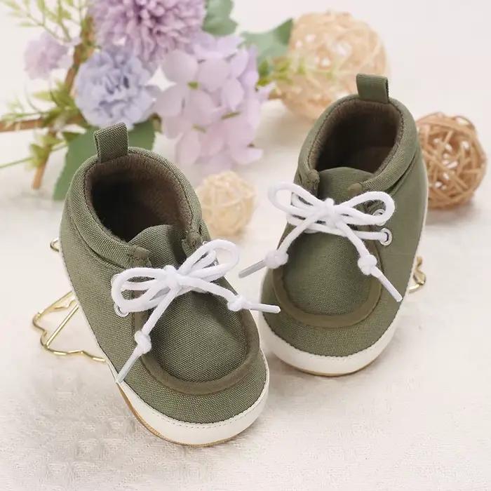 Chaussures pour bébé garçon, semelle souple, bottes chaudes, baskets antidérapantes, baskets solides en PU, premières chaussures pour les premiers pas, pour 1 an, 0-12 mois
