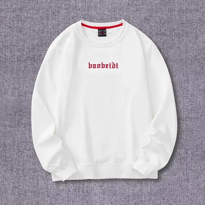 Sweat-shirt brodé cerf pour homme, en coton, coupe oversize, tendance, grande taille, col rond, pour jeune couple