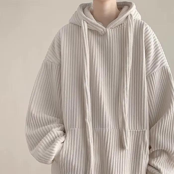Sweat à capuche en velours côtelé Wstring pour homme