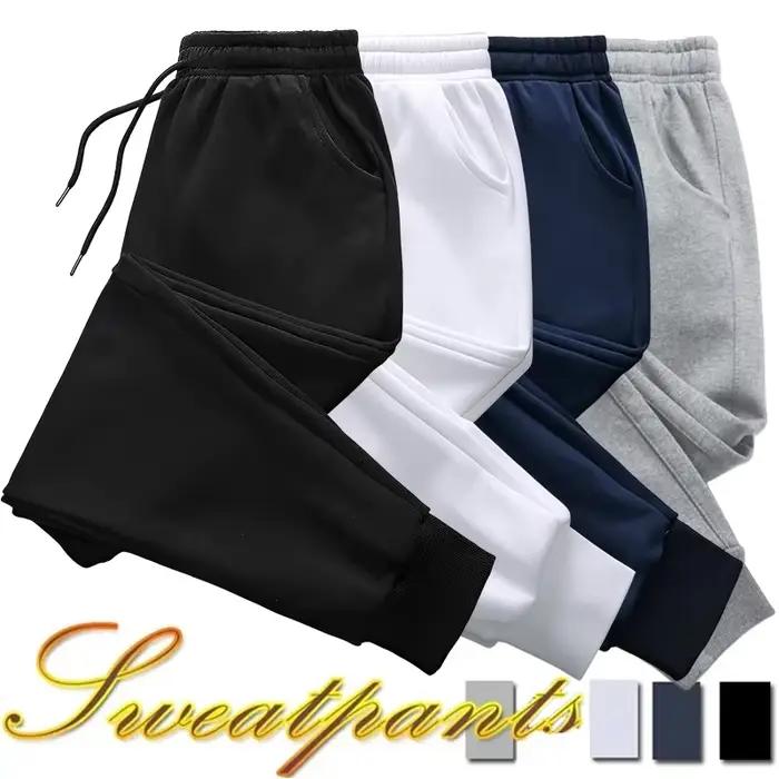 Homme femmes pantalons de survêtement toutes saisons haute qualité couleur unie cordon pantalon maison en plein air