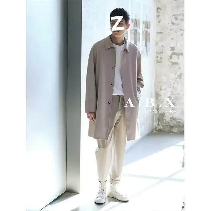 Cityboy – veste kaki mi-longue de Style japonais pour hommes, pardessus décontracté, fin, coupe régulière, sensation haut de gamme