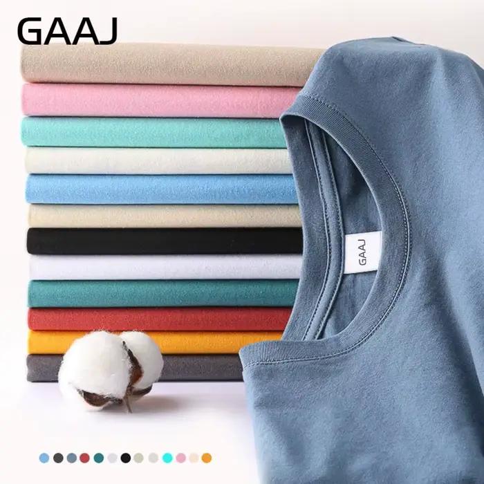 T-shirt personnalisé S-5XL 100 % coton avec impression ou broderie du logo, design ou photo. T-shirts unisexes de qualité 190gsm pour hommes et femmes — cadeau de personnalisation marque GAAJ