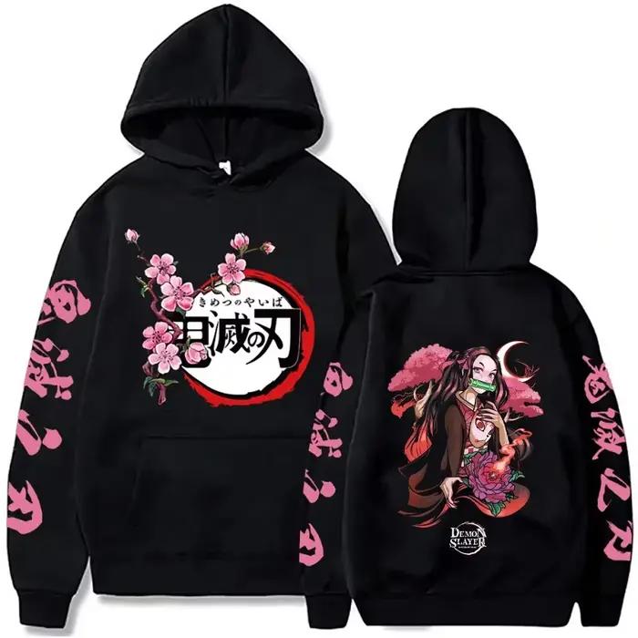 Nouveau sweat à capuche imprimé Demon Slayer 2026 pour hommes et femmes, hauts de sport Harajuku Y2K