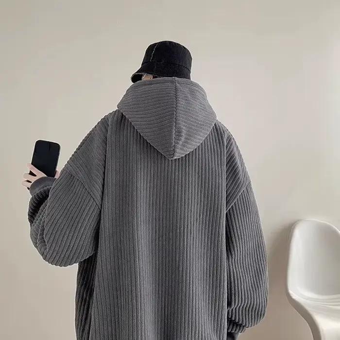 Sweat à capuche en velours côtelé Wstring pour homme
