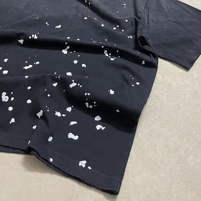 T-shirt unisexe noir délavé style vintage avec imprimé lettres et logo Satoshi Nakamoto