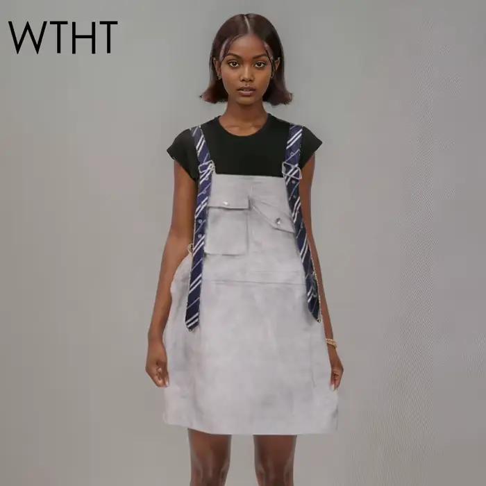 WTHT mode 2025 été femmes contraste couleur rayé barboteuses amples