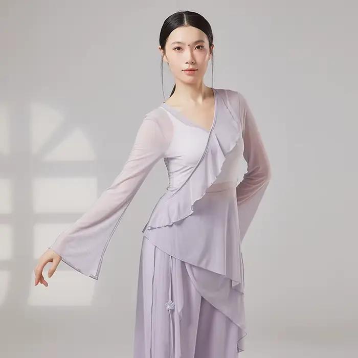 Haut de danse classique transparent pour femme