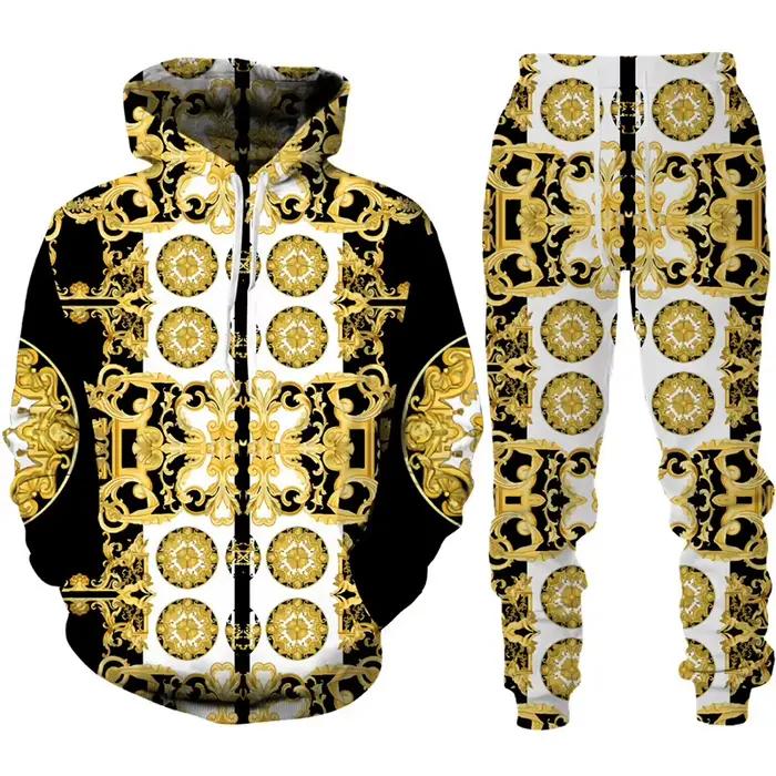 Sweat à capuche de style cour baroque pour hommes