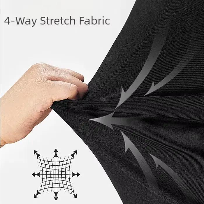 Haut de Compression Gendaway T-shirt de Gymnastique Hommes Séchage Rapide Course à Manches Longues Pour Fitness Musculation Occasions Spéciales