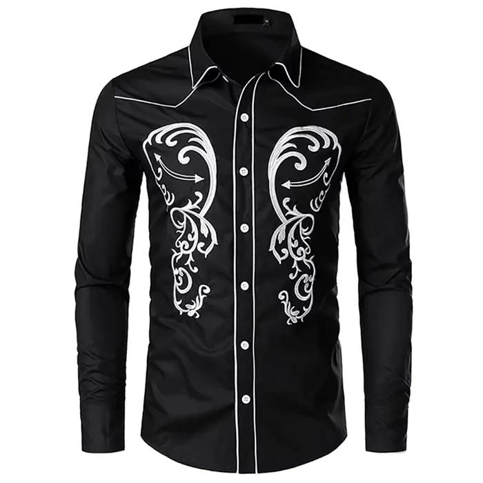 Chemise à manches longues imprimée de style occidental