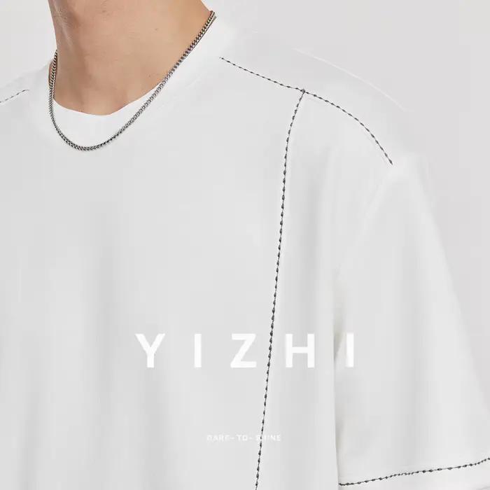 T-shirt Homme Haut de Gamme 260g Épais – Collection Été 2026 – Design Minimaliste Ample Col Rond Respirant Manches Courtes