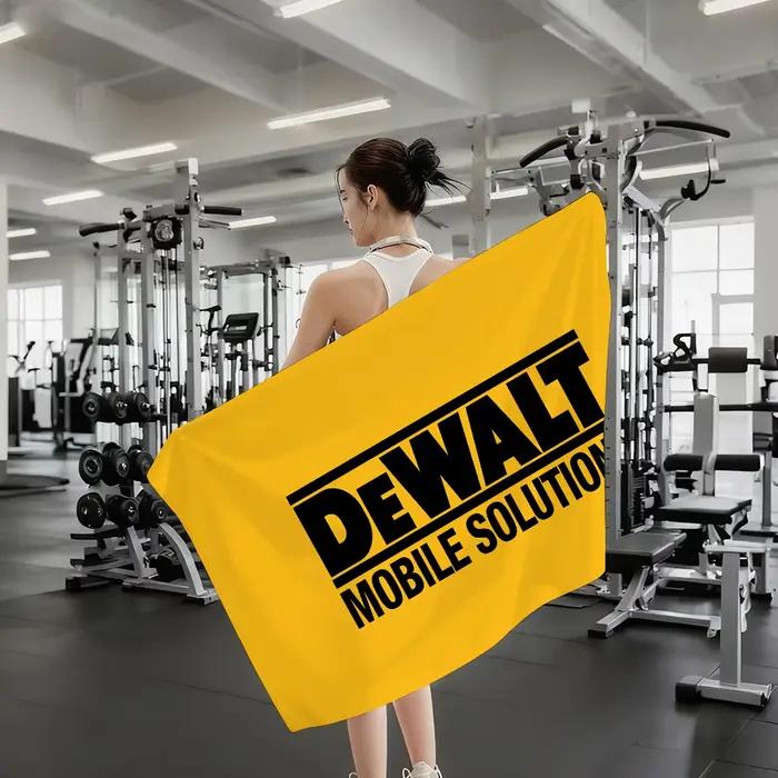 Serviette de plage absorbante à séchage rapide avec logo Tool Box D-DeWalt pour le sport