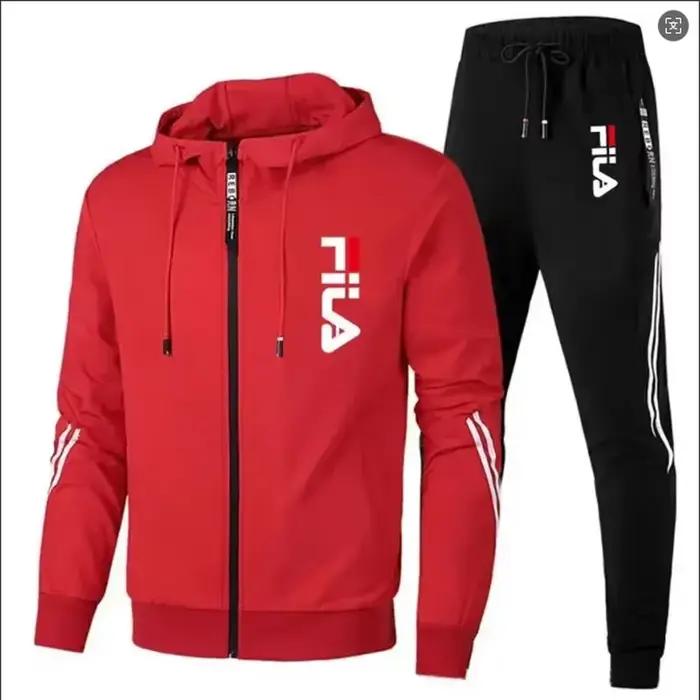 Ensemble de jogging deux pièces pour homme 2026 : veste zippée printemps-automne et pantalon de sport pour le basketball et le fitness