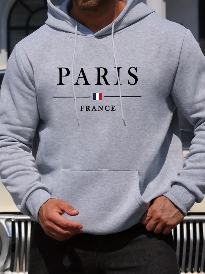 Sweat-shirt à capuche à manches longues pour hommes