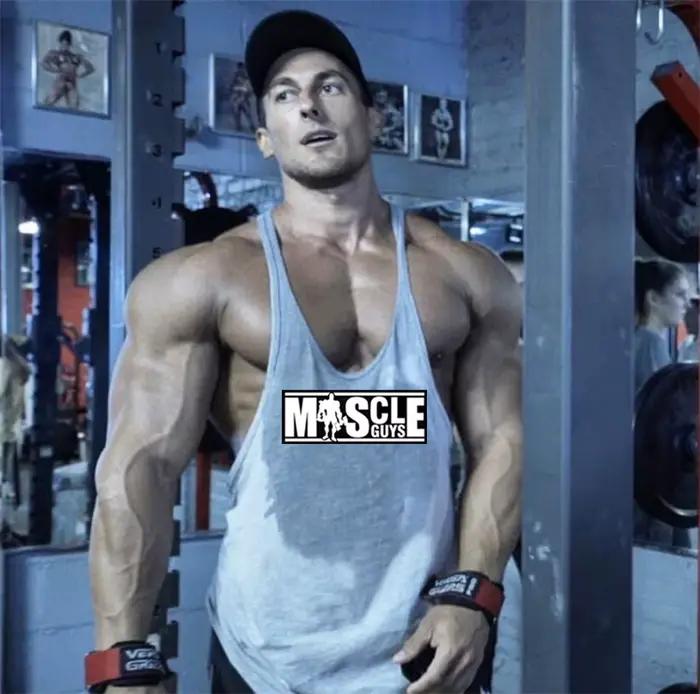 Débardeurs de musculation en coton pour hommes Muscleguys Y Back