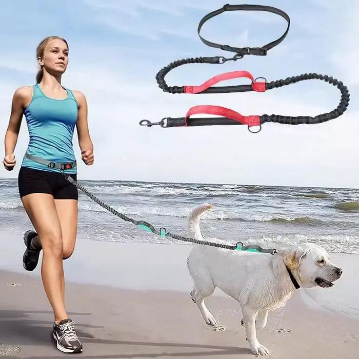 Laisse de chien mains libres pour animaux de compagnie, accessoires de marche pour chiens, course à pied, Jogging, laisse de chien réglable, ceinture de poitrine, corde de Traction
