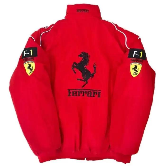 Costume de course F1 de Style fin brodé, veste d'uniforme de Baseball pour moto de Style européen et américain pour Ferrari 488 GTE EVO