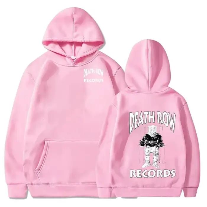 Death Row Inmate Record imprimer Hip-hop rue Cool hommes sweat à capuche automne hiver quotidien en plein air décontracté ample chaud vêtements de sport