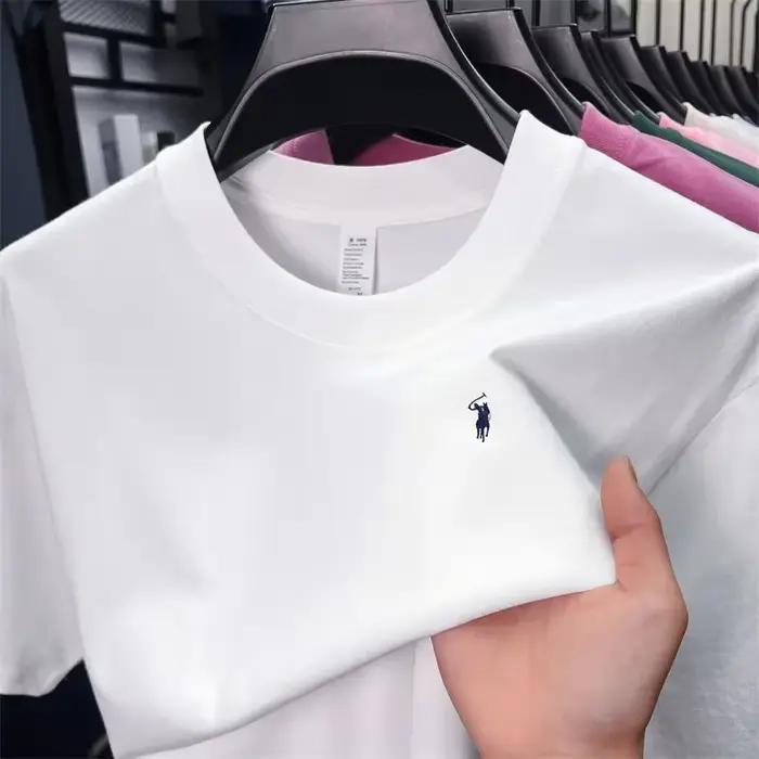 T-shirts classiques unisexes en coton 100% à col rond et manches courtes