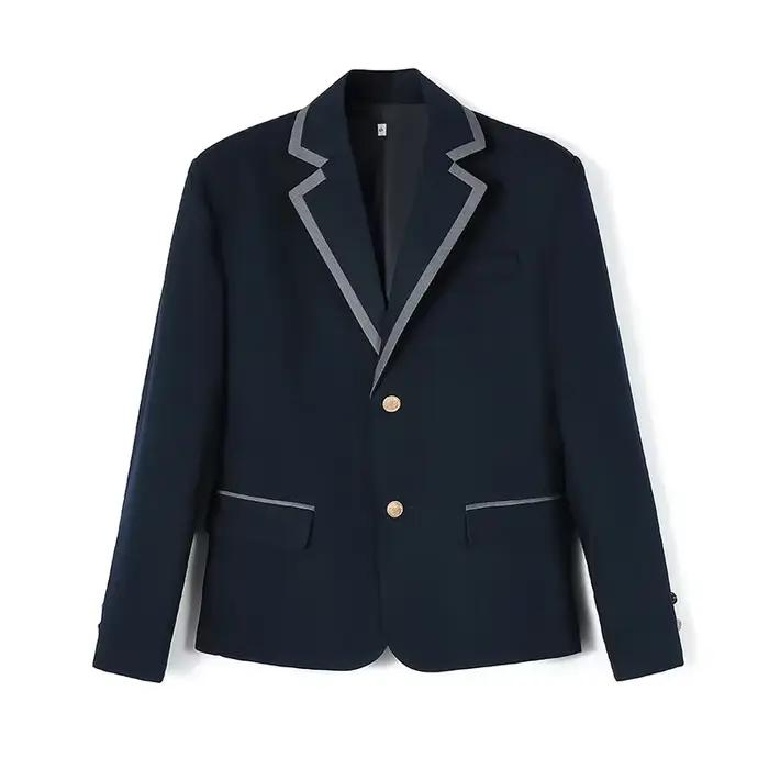 Veste d'uniforme scolaire bleu profond rouge foncé