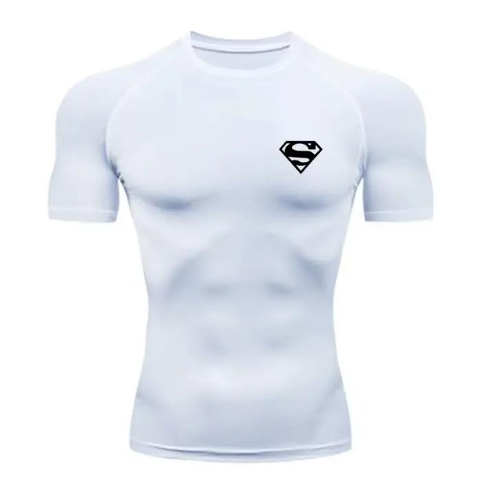 T-shirt de compression homme 2026 à manches courtes – Maillot de sport fitness