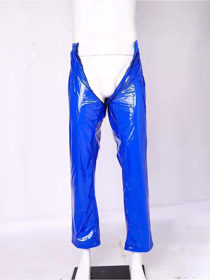 Pantalon de jogging imperméable pour homme avec fermeture éclair à l'entrejambe et bandes réfléchissantes – Idéal pour