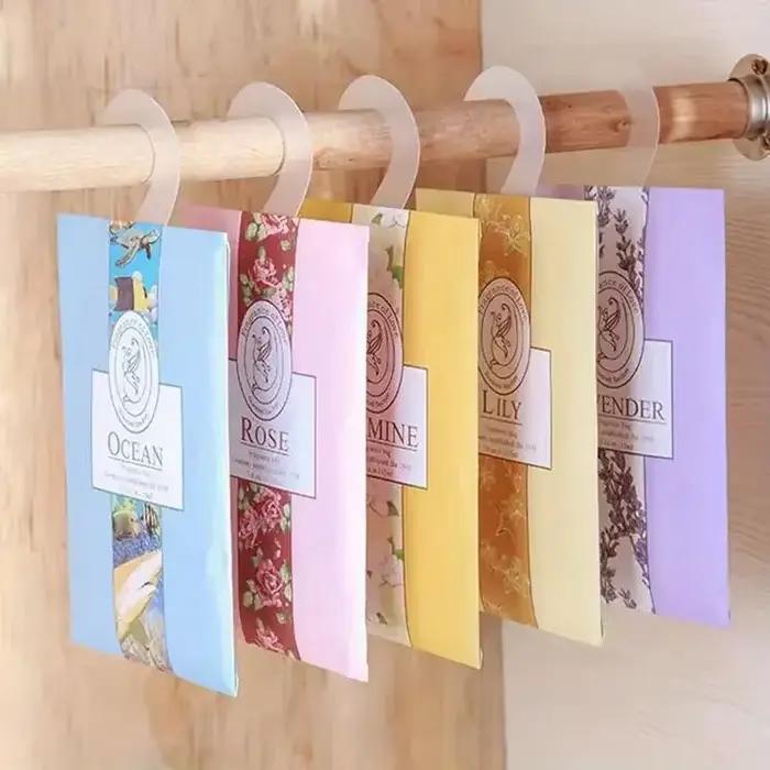 5 pièces odeur encens suspendu décor garde-robe Sachet placard voiture suspendus parfum