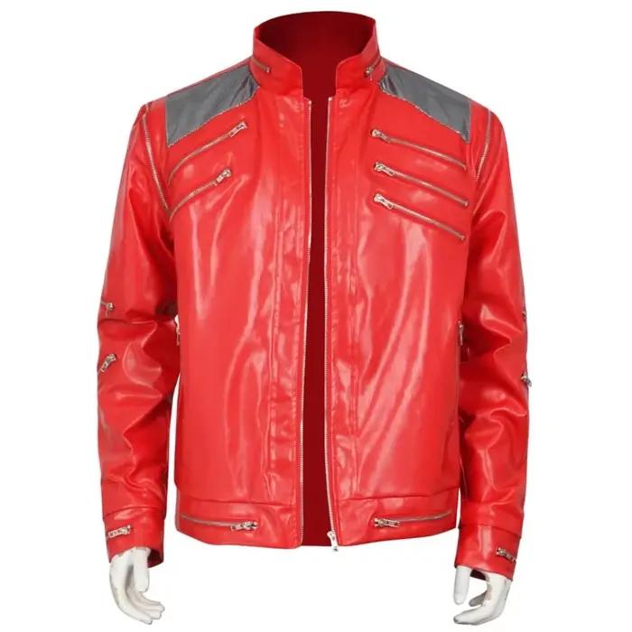Veste rouge punk Michael Jackson pour cosplay