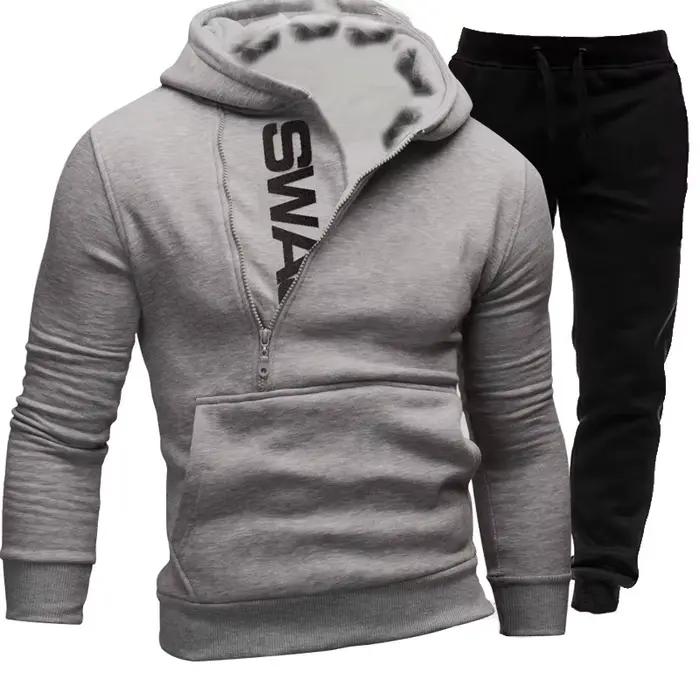 Sweat-shirt à capuche avec fermeture éclair pour homme