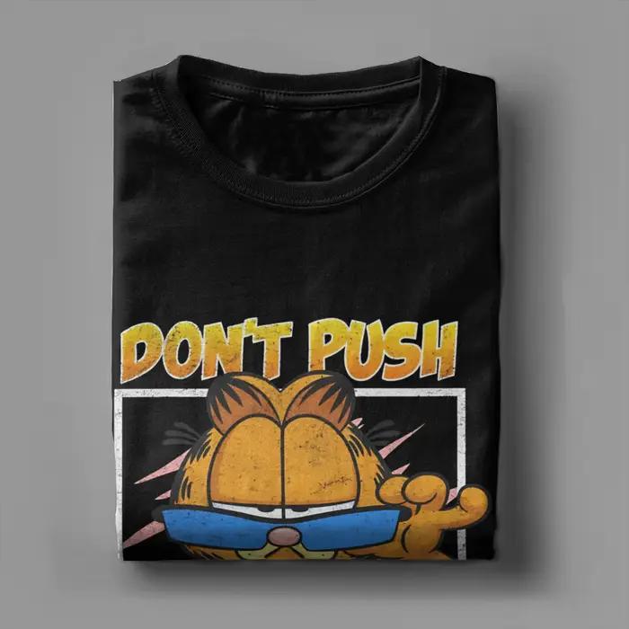 T-Shirt Kawaii Garfields Don't Push Your Luck pour hommes et femmes