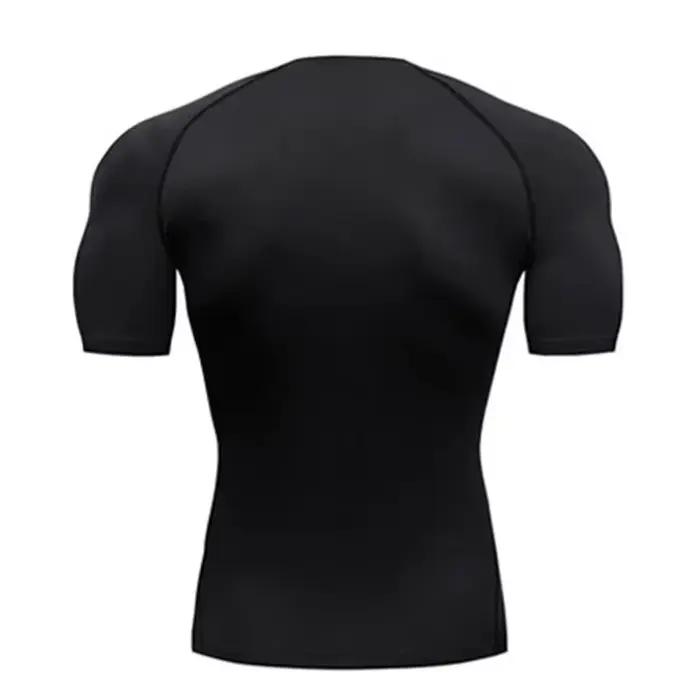 Vêtements de Compression pour hommes collants d'été t-shirt élastique séchage rapide