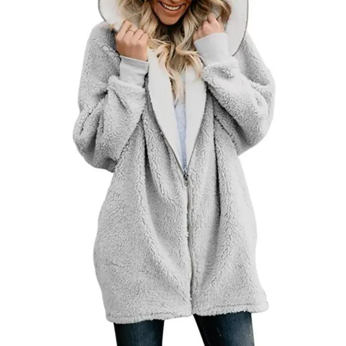 2025 automne/hiver nouveau Style pull à capuche avec fermeture éclair doudoune sweat-shirt flou