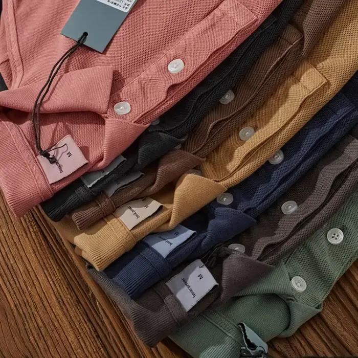Polo en pur coton polyvalent à la mode avec col, parfait pour l'été