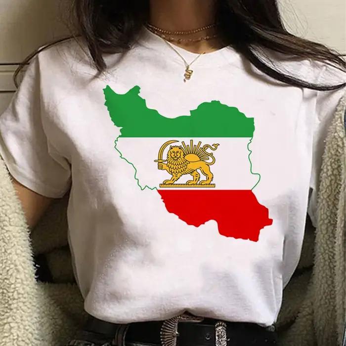 Iran t-shirt femmes harajuku t-shirt femme vêtements drôles