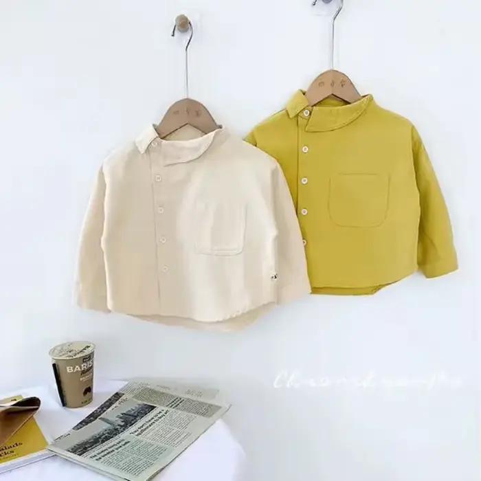 80-90cm vêtements en coton pour enfants garçons chemises vestes printemps automne nouveaux