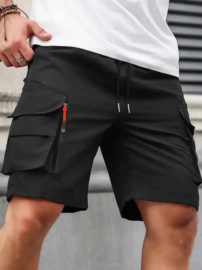 Men Cargo Shorts Jogging Casual Multi-Pocket Overalls Short Pants New Summer Male Street Trend Cargo Short Men Beach Shorts