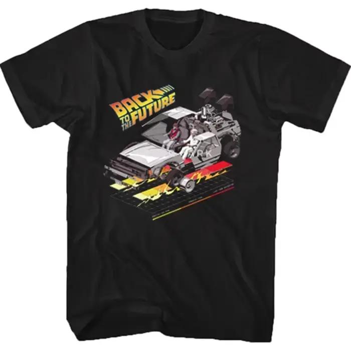 T-shirt graphique Retour vers le futur homme décontracté printemps été voiture vintage occasionnels sorties entre amis