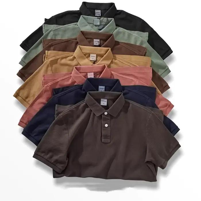 Polo en pur coton polyvalent à la mode avec col, parfait pour l'été