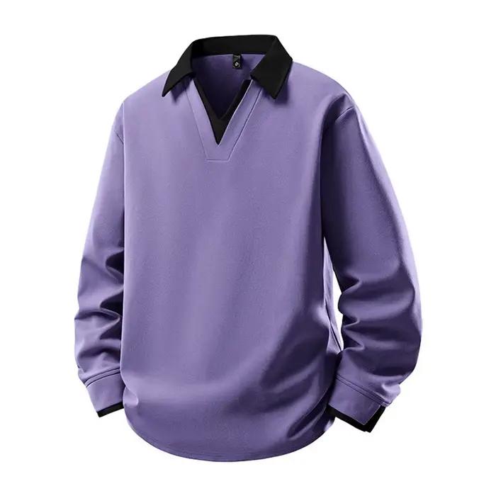 8XL grande taille sweats hommes printemps automne faux deux pièces col en v sweat mode pull décontracté mâle grande taille 8XL
