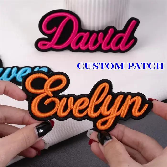 Patch brodé personnalisé avec nom à thermocoller | Écussons personnalisés pour sacs à dos, chapeaux, vestes