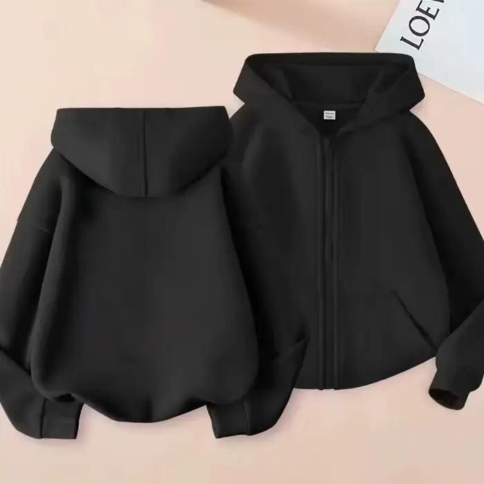 Sweat-shirt à capuche résistant pour enfants 3 à 14 ans fermeture éclair confortable activités extérieures jouets cadeaux occasions spéciales