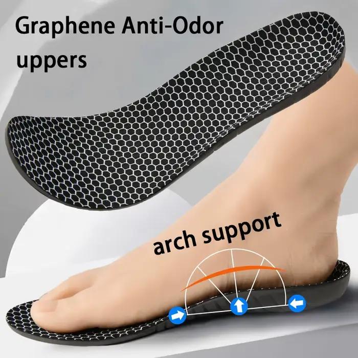 Semelles orthopédiques en graphène absorbant la transpiration pour hommes et femmes