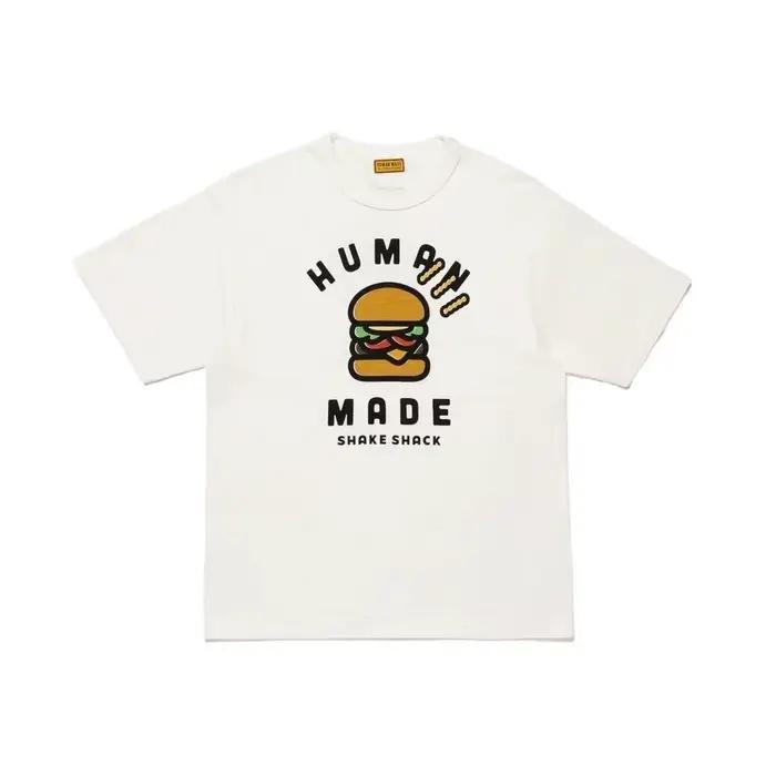 T-shirt imprimé HUMANMADE Burger, t-shirt ample en coton extensible, haut d'été streetwear pour couple unisexe