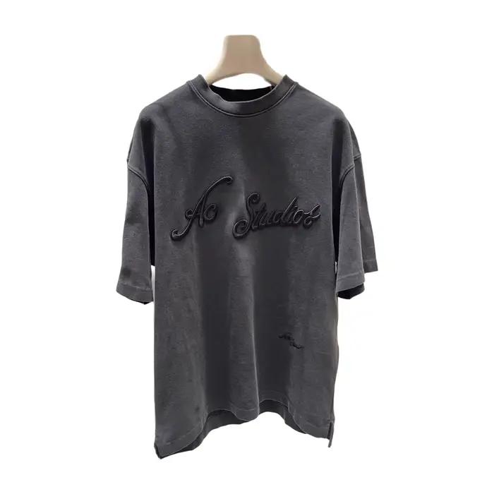 T-shirt unisexe en coton biologique avec logo brodé 3D