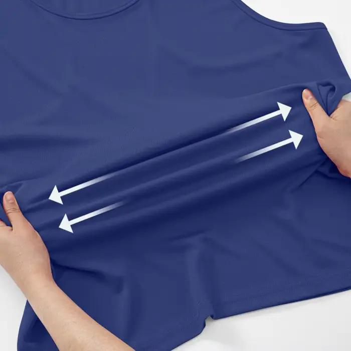 2025 nouveau T-Shirt sans manches pour hommes gilet en maille couleur unie dos nageur hauts chemise décontractée