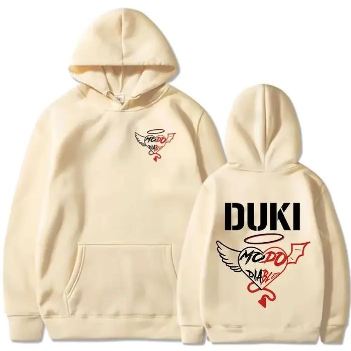 Sweat à capuche homme Duki décontracté pour automne et hiver haute qualité polyester styles hip-hop rock et rue occasions multiples