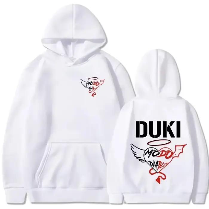 Sweat à capuche homme Duki décontracté pour automne et hiver haute qualité polyester styles hip-hop rock et rue occasions multiples