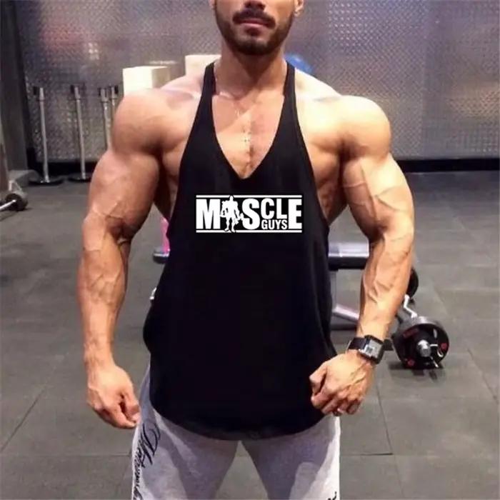 Débardeurs de musculation en coton pour hommes Muscleguys Y Back