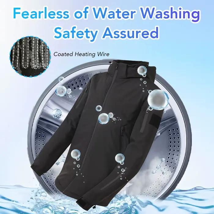 Nouvelle veste chauffante intelligente hommes 8 zones USB manteau à capuche chauffant électrique lavable coupe-vent