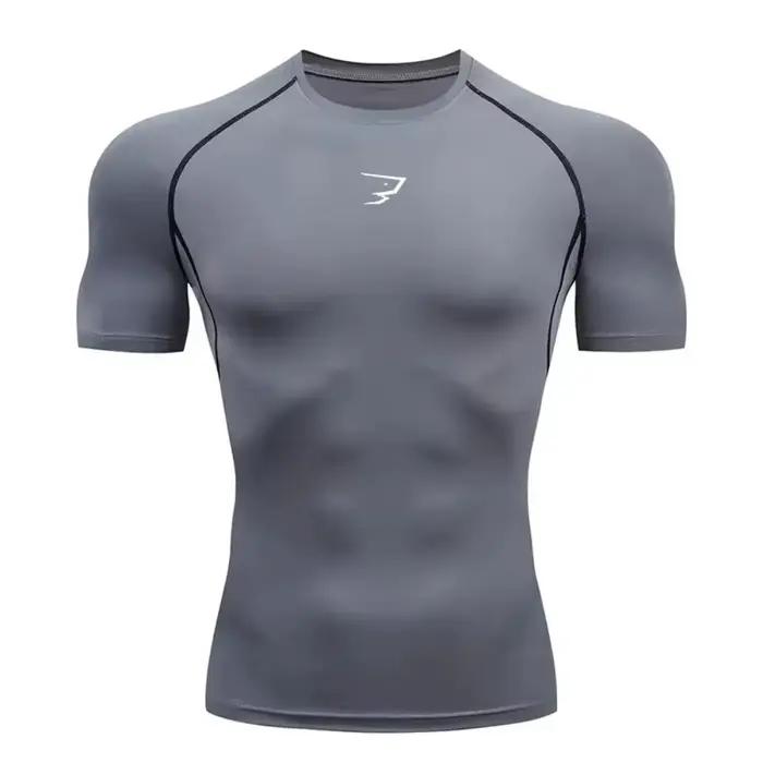 T-shirt de sport à manches courtes de compression pour homme
